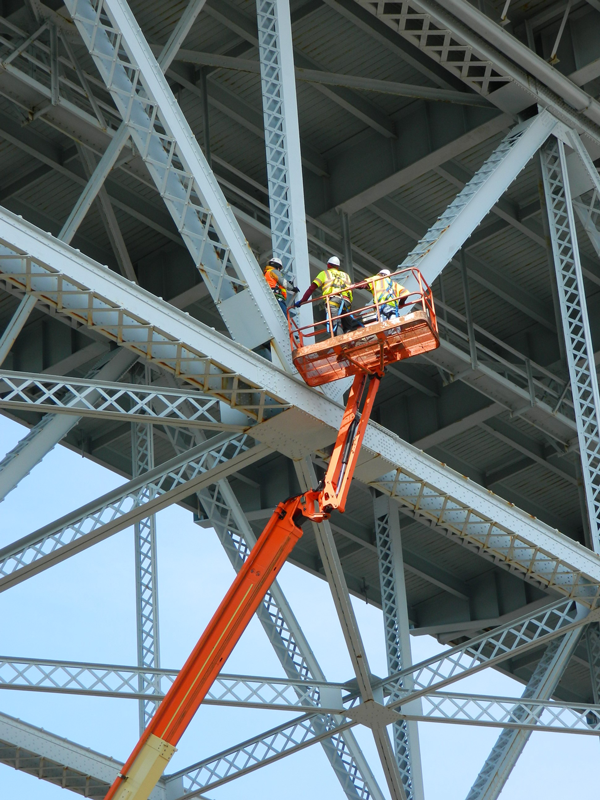 Geotechnical Engineers on a bridge install